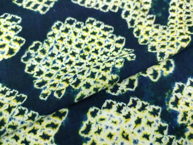 平和屋本店□極上 夏物 浴衣 有松鳴海絞り 抽象文様 綿 逸品 DZAA20210kh5