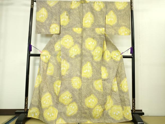 平和屋本店■極上　夏物　浴衣　有松鳴海絞り　舞花文　綿　逸品　DZAA20252kh5