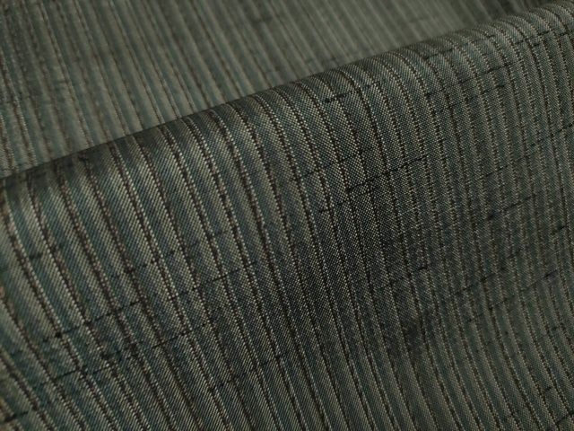 平和屋本店□極上 男性 本場縞大島紬 アンサンブル 丸恵謹製 羽裏・馬