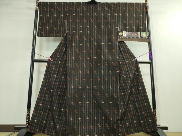 平和屋本店□極上 国指定重要無形文化財 本場久米島紬 山城