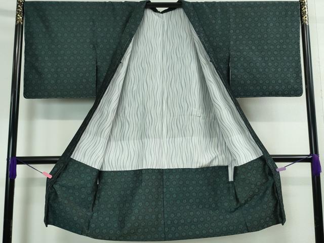 平和屋本店□極上 長羽織 刺繍 蜀江花地紋 飾花文 金銀彩