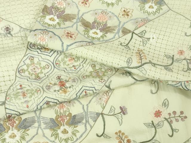 平和屋着物○訪問着 駒刺繍 枝菊文 金彩 ますいわ屋扱い 正絹 逸品