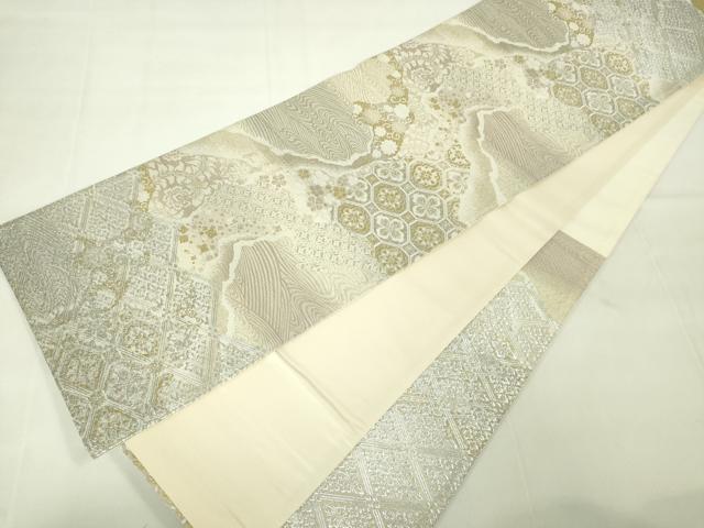 DWS-14 袋帯【和田光正】金彩友禅　花菱紋　六通　美品 DWS-14 袋帯【和田光正】金彩友禅 花菱紋 六通 美品