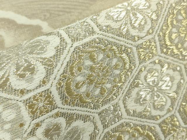 DWS-14 袋帯【和田光正】金彩友禅　花菱紋　六通　美品 DWS-14 袋帯【和田光正】金彩友禅 花菱紋 六通 美品