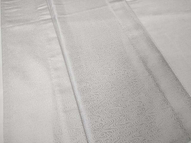 平和屋本店□極上 男性 ミント染ちりめん御召 単衣 糸染：水戸一枝