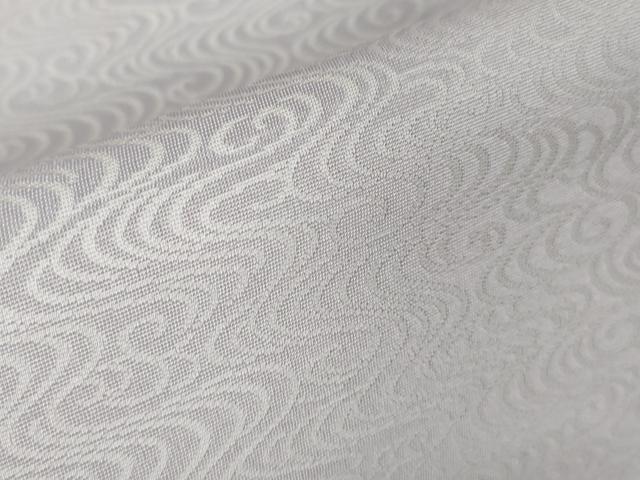 平和屋本店□極上 男性 ミント染ちりめん御召 単衣 糸染：水戸一枝