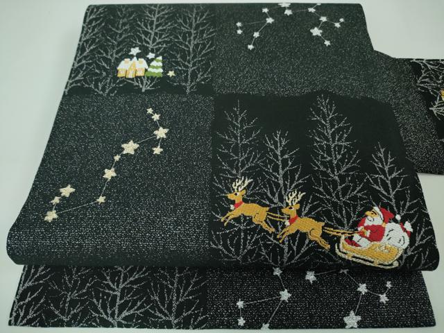 平和屋本店□極上 西陣 佐々木染織謹製 九寸名古屋帯 唐織 花唐草