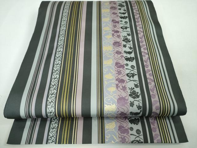 平和屋本店■極上　本場筑前博多織　両面　全通柄袋帯　唐草間道　逸品　DZAB1281kh5 平和屋本店極上 本場筑前博多織 両面 全通柄袋帯 唐草間道 逸