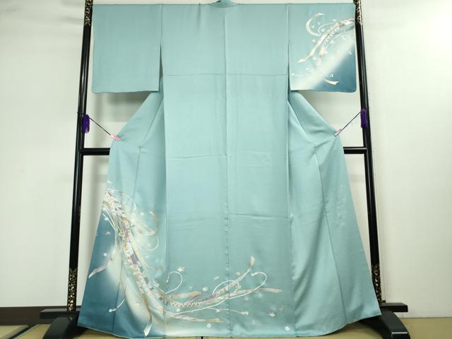 平和屋本店■極上 金彩友禅 卓越技能者・名工・和田光正 訪問着・長襦袢(無双仕立て)セット 鬘帯花文 暈し染め 金銀彩　逸品　DZAA3085kh5_1