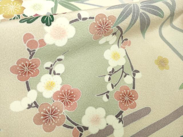 平和屋本店□極上 訪問着 友禅 作家物 春水 吉祥花丸笹文