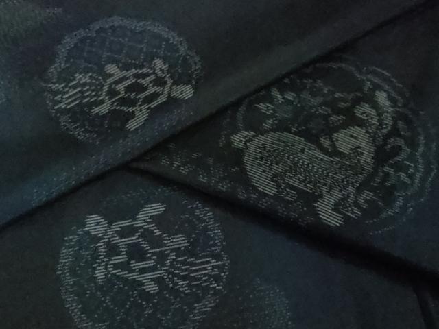 平和屋本店■極上　本場大島紬　兎と亀　逸品　DZAA3145kh5