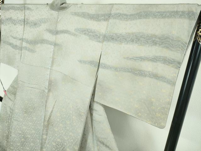 平和屋本店□極上 龍村晋謹製 訪問着 お召地 鳳凰唐草地紋 暈