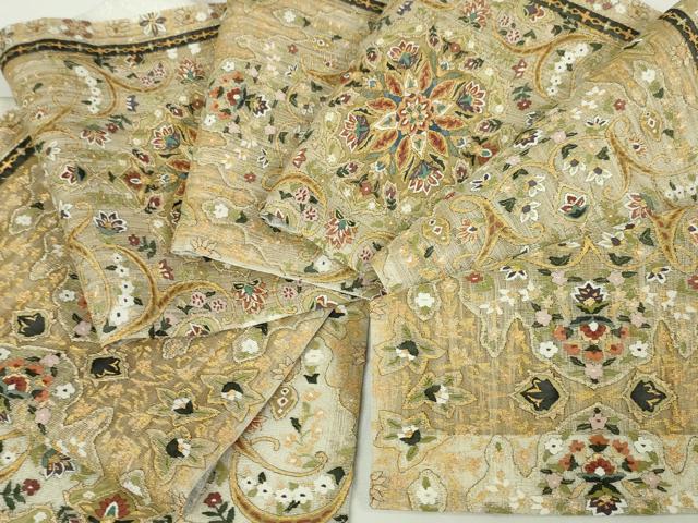 平和屋本店■極上　夏物　明綴れ　袋帯　花唐草文　金銀糸　逸品　DZAA3220kh5