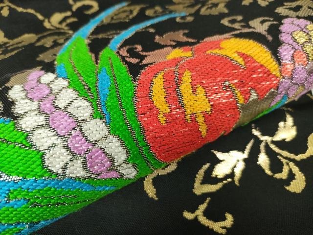 平和屋着物□極上 龍村美術織物 たつむら 九寸名古屋帯 騎猟