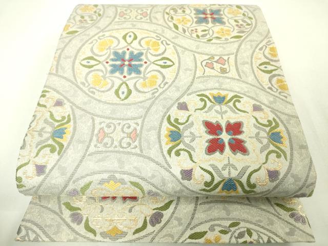 平和屋本店□極上 1854年創業 帯屋捨松 六通柄袋帯 吉祥横