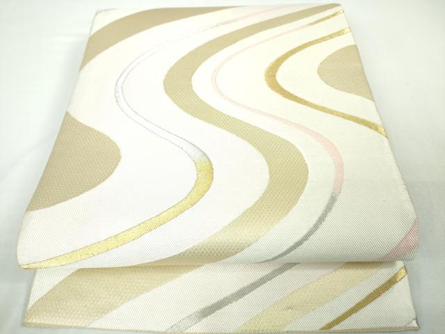 平和屋本店■最高級　人間国宝　北村武資　煌彩錦　六通柄袋帯　流水文　金銀糸　逸品　DZAA3331kh5