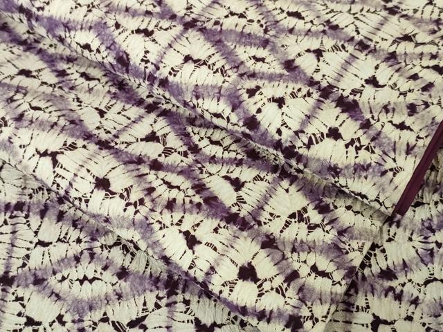 平和屋本店■極上　岩手の匠　草紫堂　南部絞り　紫根染　紬　正絹　逸品　DZAA3349kh5