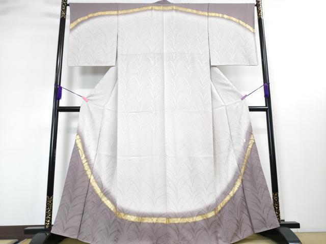 平和屋本店■極上　皇室献上作家　北出与三郎　訪問着　大王松　暈し染め　金彩　逸品　DZAA3351kh5