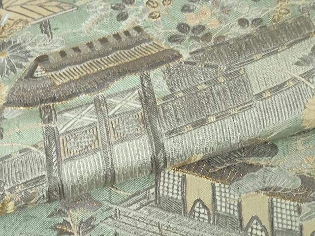平和屋本店■極上　訪問着　紬地　総刺繍　御所解文　金糸　逸品　未使用　DZAA3358kh5_6
