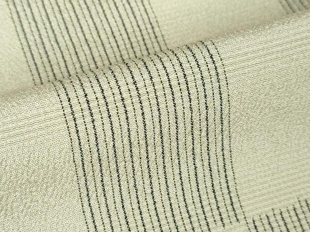 平和屋本店□極上 本塩沢 単衣 市松文様 逸品 DZAA3359kh5