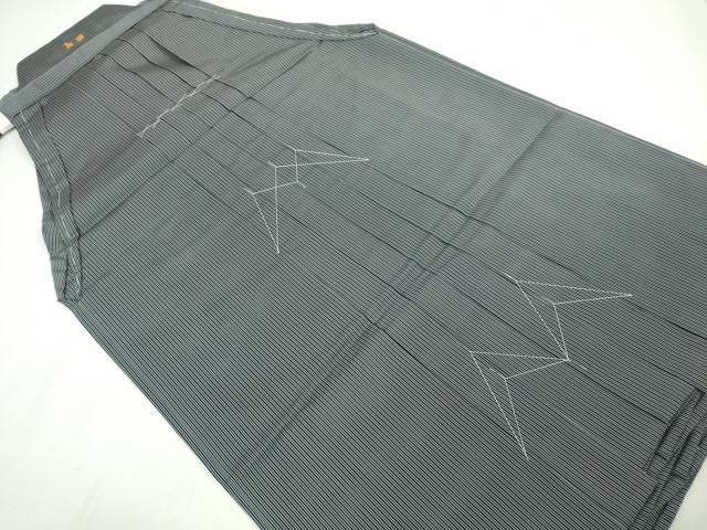 平和屋本店□極上 男性 お召 トンボ 黒地 逸品 未使用 CYAA1845s5