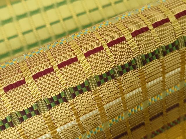 平和屋本店■極上　藤山千春　九寸名古屋帯　草木染　吉野格子　逸品　未使用　DZAA3450kh5 平和屋本店□極上 藤山千春 九寸名古屋帯 草木染 吉野格子 逸品 未使用