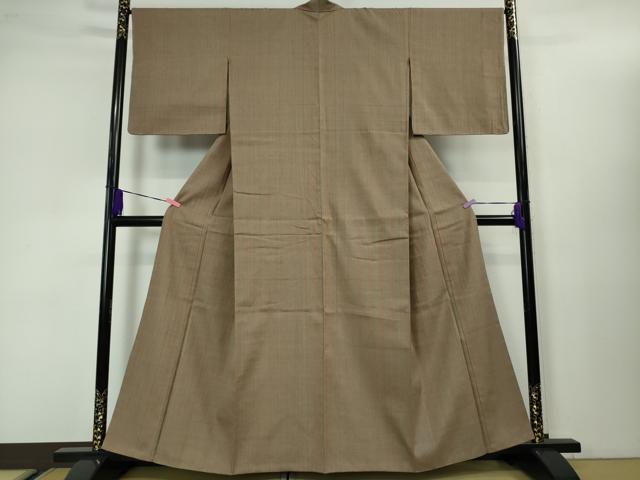 平和屋本店■極上　本場結城紬　重要無形文化財　縞　反端・割印付き　廣田紬謹製　逸品　DZAA3464kh5 平和屋本店□極上 本場結城紬 重要無形文化財 縞 反端・割印付き