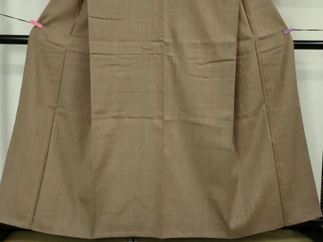 平和屋本店■極上　本場結城紬　重要無形文化財　縞　反端・割印付き　廣田紬謹製　逸品　DZAA3464kh5 平和屋本店□極上 本場結城紬 重要無形文化財 縞 反端・割印付き