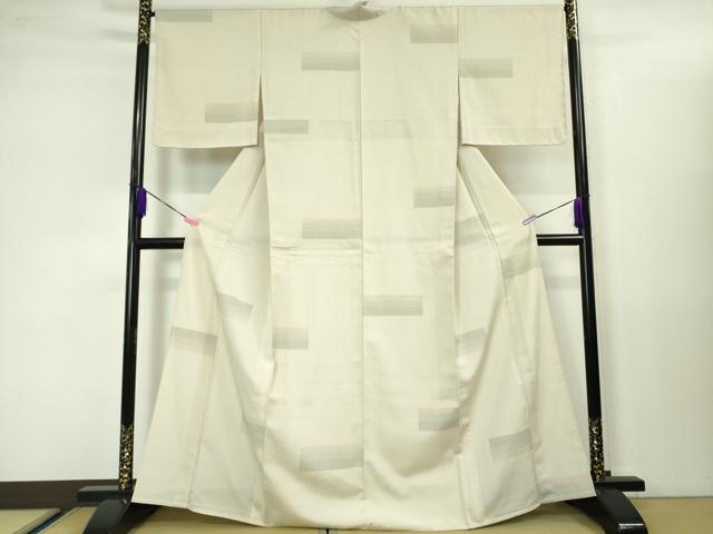 平和屋1□本塩沢 単衣 110亀甲 塩沢絣 証紙付き 逸品 CAAG7544ut