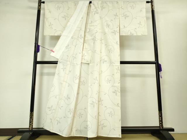 平和屋本店▽極上　本塩沢　単衣　110亀甲　唐草文　逸品　未使用　DZAA3488kh5_2