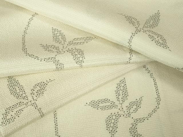 平和屋本店■極上　本塩沢　単衣　110亀甲　唐草文　逸品　未使用　DZAA3488kh5