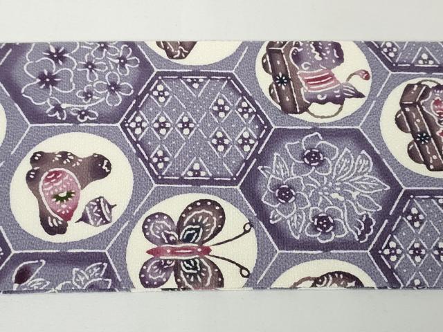 平和屋本店□最高級 城間栄順 本場琉球紅型 九寸名古屋帯