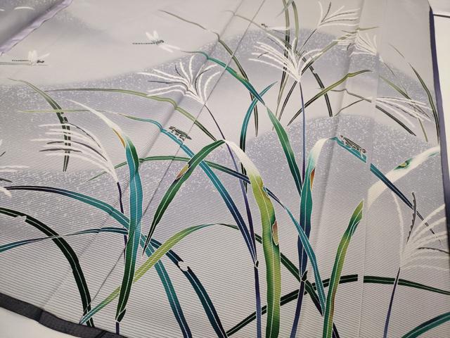 平和屋本店▽極上 訪問着 無双 紗×絽 友禅 作家物 飛風高原 暈し染め