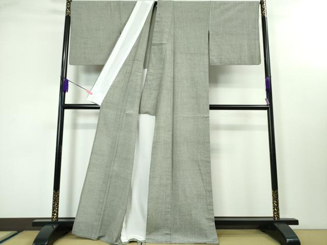 平和屋本店□極上 結城紬 もめんちぢみ 単衣 結城屋謹製 綿 証紙付き