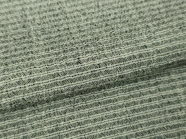 平和屋本店□極上 結城紬 もめんちぢみ 単衣 結城屋謹製 綿 証紙付き