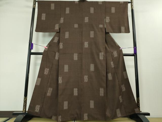 平和屋本店■希少 本場結城紬 重要無形文化財 池田重子コレクション  奥順謹製 緯絣 石川五男作 憲法色地 鑑定証・証紙付 逸品 DZAA3722kh5_1