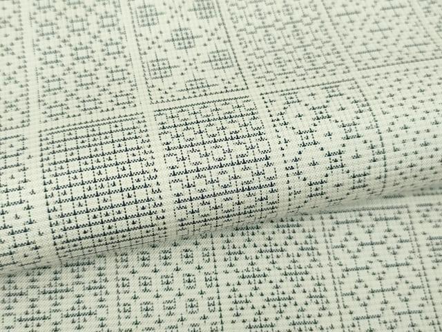 平和屋本店□極上 本場大島紬 白大島 白絣 結がすり 名物裂色紙