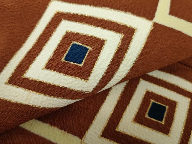 平和屋本店□超希少 東京友禅 久呂田明功 九寸名古屋帯 稲穂 黒地 金彩  