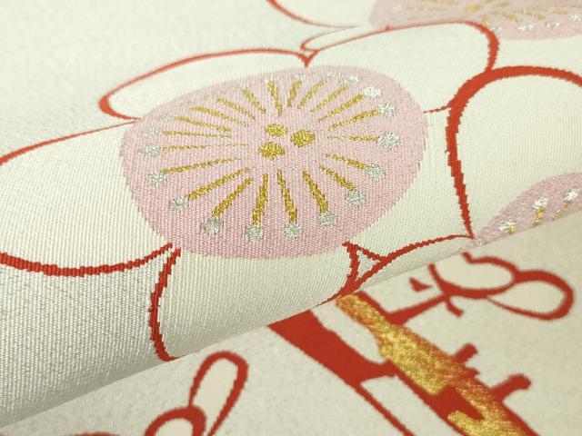 平和屋□極上 人間国宝 森口華弘 綴れ 九寸名古屋帯 枝菊