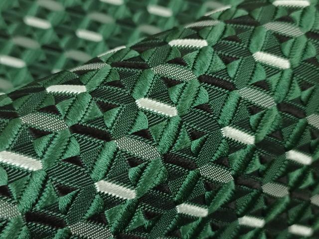 平和屋本店■極上　本場筑前博多織　大倉織物　誠之輔　八寸名古屋帯　琥珀織　切子柄　逸品　未使用　DZAA3810kh5 平和屋本店□極上 本場筑前博多織 大倉織物 誠之輔 八寸名古屋帯 琥珀