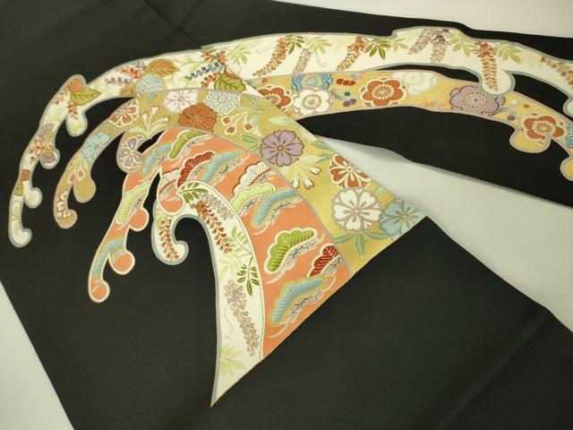 平和屋本店□極上 銀座新松 塩瀬 九寸名古屋帯 立波吉祥花