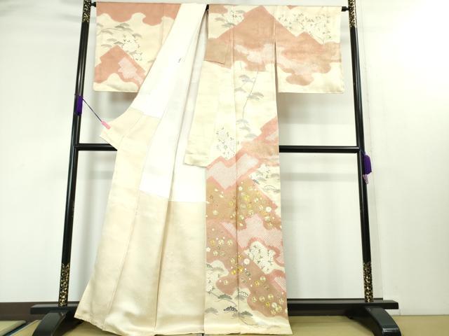 平和屋本店■極上　十日町 名門青柳高級ブランド　大喜百花　訪問着　駒刺繍　絞り　吉祥花文　金銀糸　逸品　DZAA3820kh5 平和屋本店□極上 十日町 名門青柳高級ブランド 大喜百花 訪問着 駒刺繍