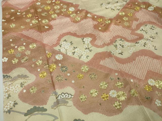 平和屋本店□極上 十日町 名門青柳高級ブランド 大喜百花 訪問着 駒刺繍