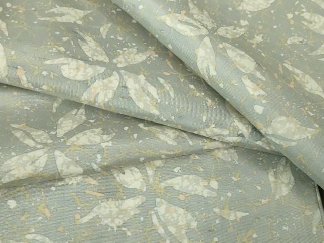 平和屋着物○上質な紬 牡丹 正絹 逸品 AAAZ4481ph