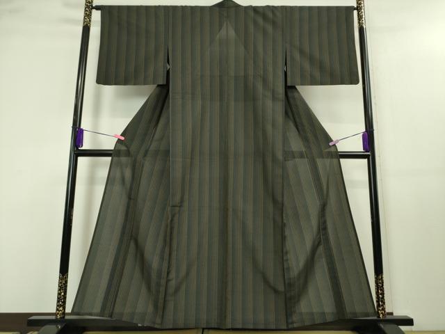 平和屋本店□極上 東郷織物謹製 本場大島紬 手織絣 草木染 梅・よもぎ