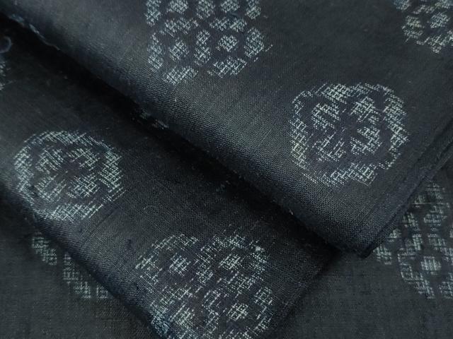平和屋本店■極上　夏物　重要無形文化財　本場宮古上布　苧麻　花菱文　逸品　DZAA4007kh5