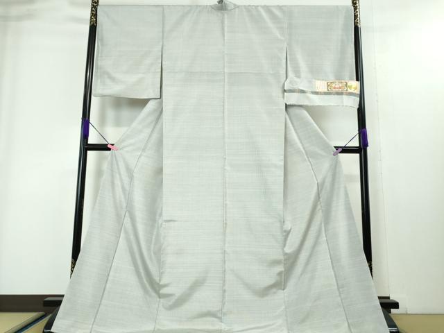 平和屋本店■極上　本場縞大島紬　縞格子　堀之内織物謹製　証紙付き　逸品　DZAA4075kh5