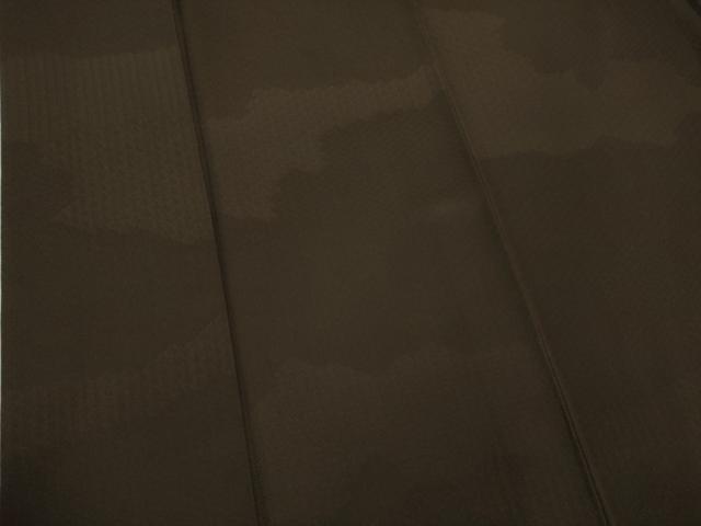 平和屋本店□極上 龍村晋謹製 お召 色無地 雲取名物裂