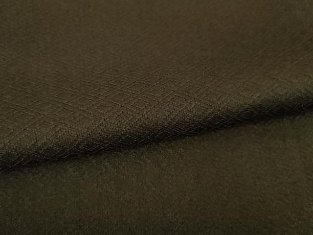 平和屋本店□極上 龍村晋謹製 お召 色無地 雲取名物裂