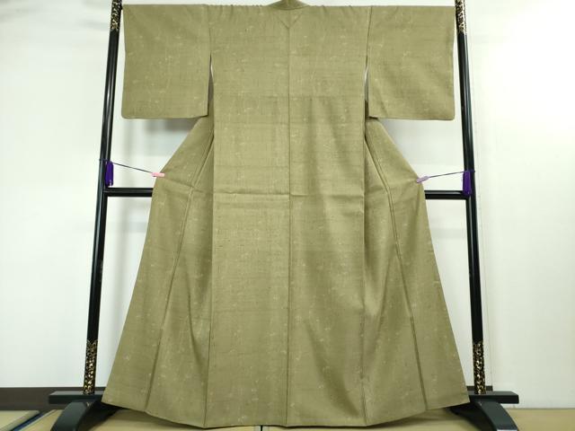 平和屋本店■極上　染織の名門　しょうざん  生紬　枝花文　証紙付き　逸品　DZAA4097kh5 平和屋本店□極上 染織の名門 しょうざん 生紬 枝花文 証紙付き